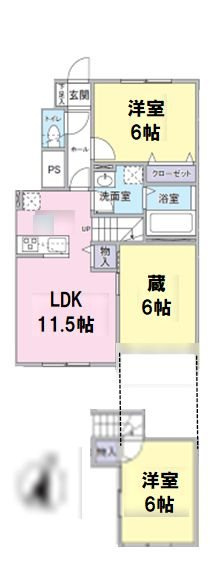 FRESCA弥生台A棟 の間取り