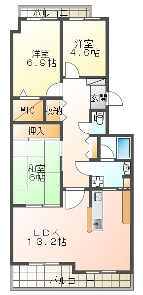 メゾン名谷の間取り