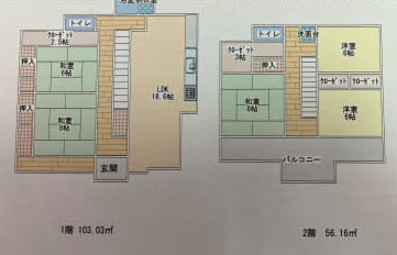 青梅市駒木町３丁目の中古一戸建の間取り
