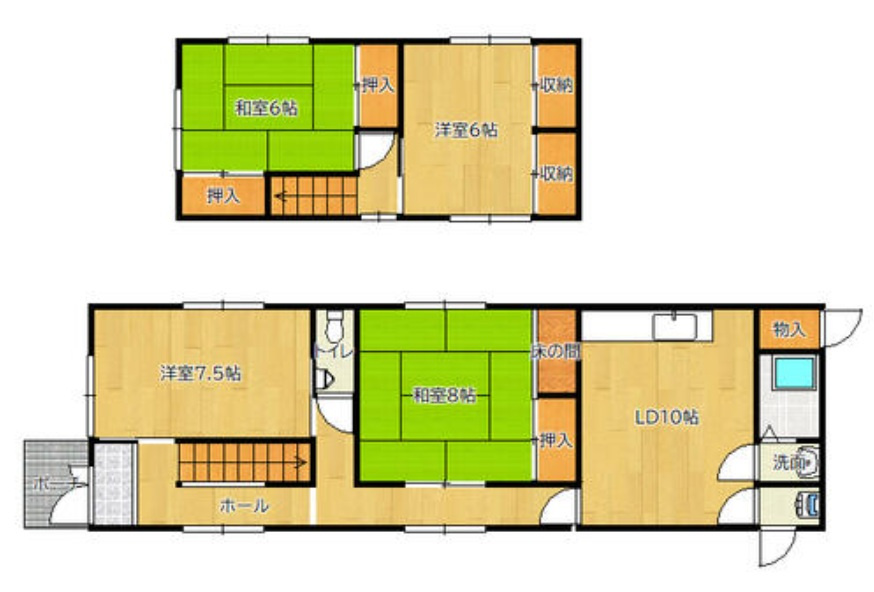 加古郡稲美町六分一　　　中古戸建の間取り