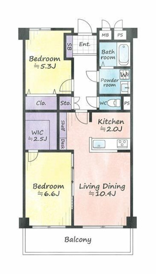 【間取り】 | ヴェラハイツ恵比寿