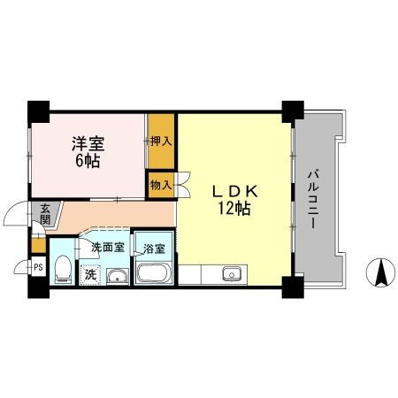 長瀬マンション　Ⅰ棟の間取り