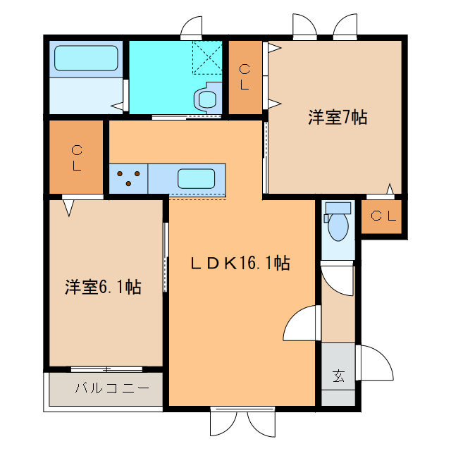 Dolce　vitaⅡの間取り