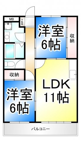 レジデンス西和田の間取り