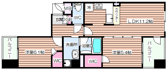 【間取り】 | エステムプラザ梅田ＷＥＳＴ