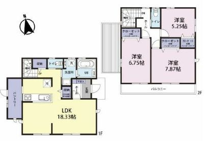 結城市山川新宿の間取り