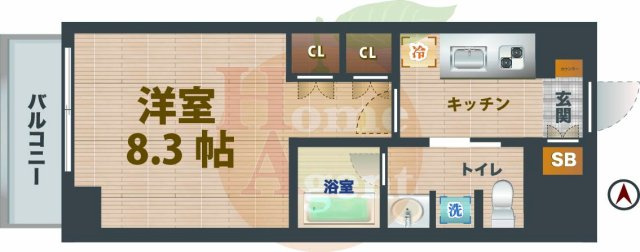 【間取り】 | ステージグランデ新中野アジールコート | 1Kのお部屋です。