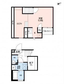 ＣＢ春日部ルーチェの間取り