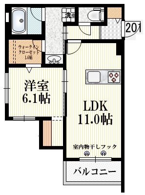 （仮称）下連雀３丁目ヘーベルメゾンの間取り