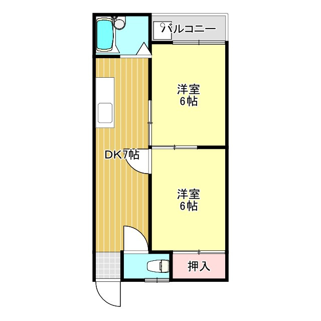 コアコーポAの間取り