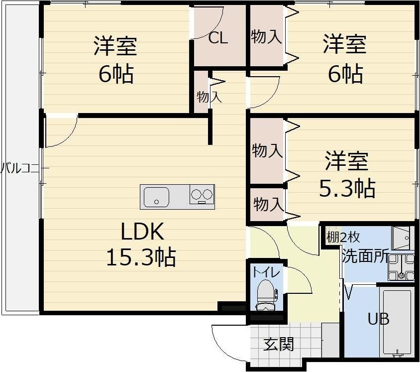 Iris Garden大元西の間取り