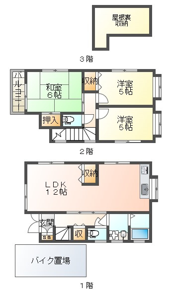 高丸4丁目貸家の間取り