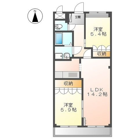 ウイングヒルズながしの一番館　　刈谷市近郊の賃貸はクラスホーム刈谷店の間取り