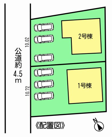 半田市白山町9期　1号棟の区画図|○●区画図●○
