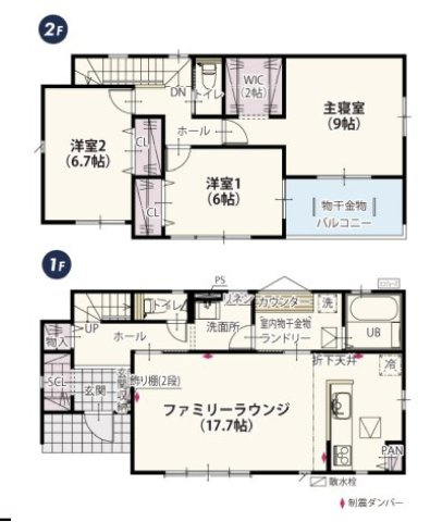【間取り】 | 鴻巣市境第1期　ワイウッドコート　新築戸建　全8棟　5号棟