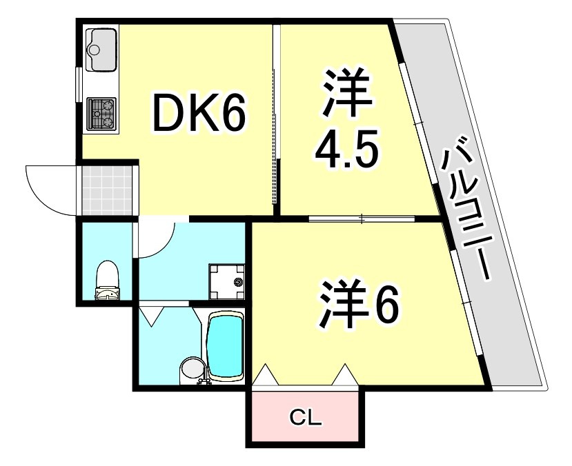 セビーヌ武庫之荘弐番館の間取り