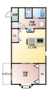コーポ中葛西の間取り