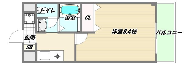 大阪市東淀川区東中島１丁目の賃貸マンションの間取り