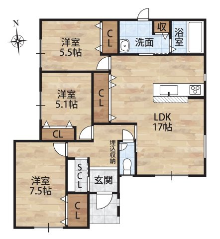 岩出森・新築戸建の間取り