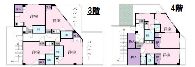 東京都練馬区氷川台　第3千種ビルの間取り