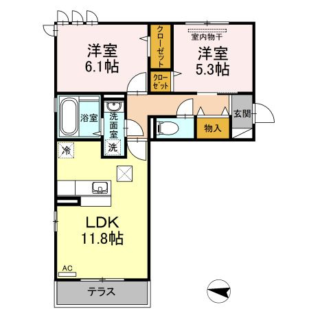 グランドゥール中庄の間取り