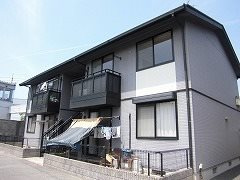 岡山市北区西市のアパートの外観