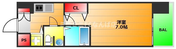 エスライズ東心斎橋の間取り