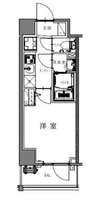 S-RESIDENCE本中山aloriaの間取り