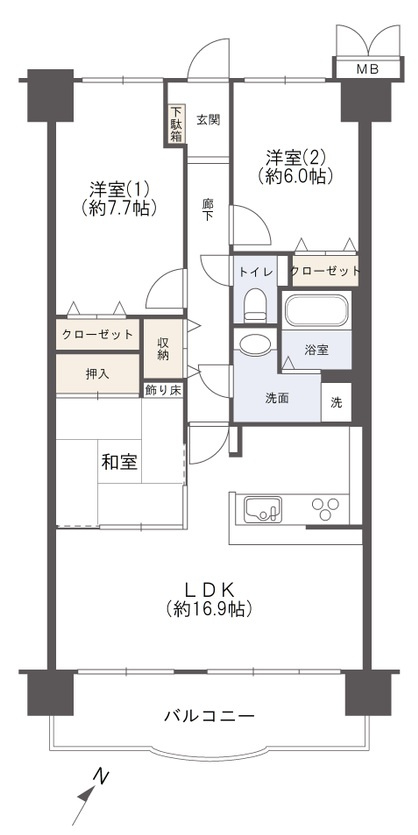 サントノーレ北斗の間取り