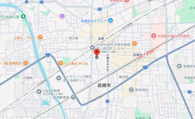 クラッシィ高槻の地図