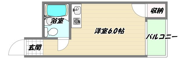 大阪市東淀川区東中島５丁目の賃貸マンションの間取り
