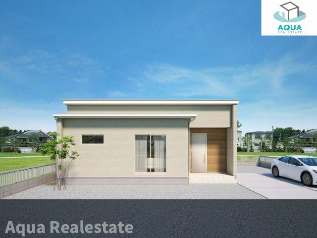 高松市一宮町の新築一戸建の外観パース|外観の完成予想図です