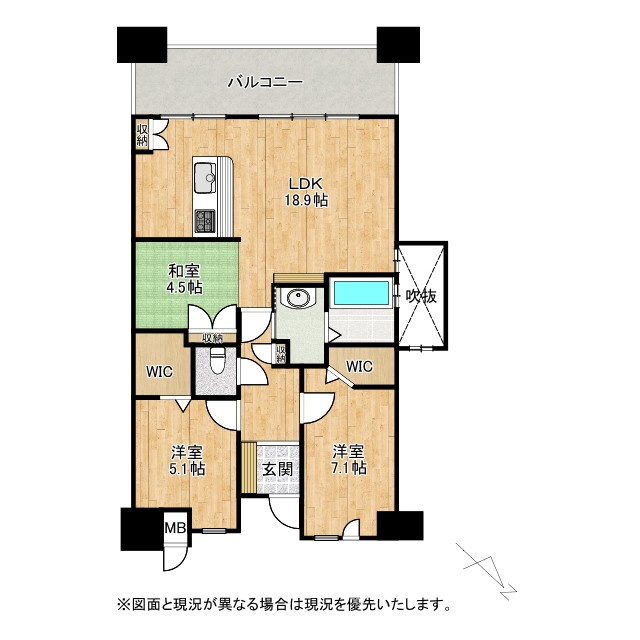 アメニティ南草津Ⅹルクセア　8Fの間取り