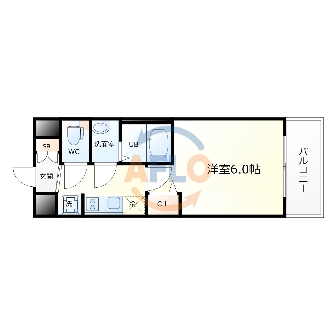 プレサンスＯＳＡＫＡ東成中本ハーヴィルの間取り|プレサンスＯＳＡＫＡ東成中本ハーヴィル　間取り