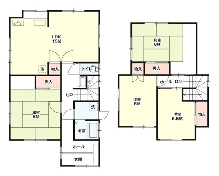 加古郡稲美町岡　　　中古戸建の間取り