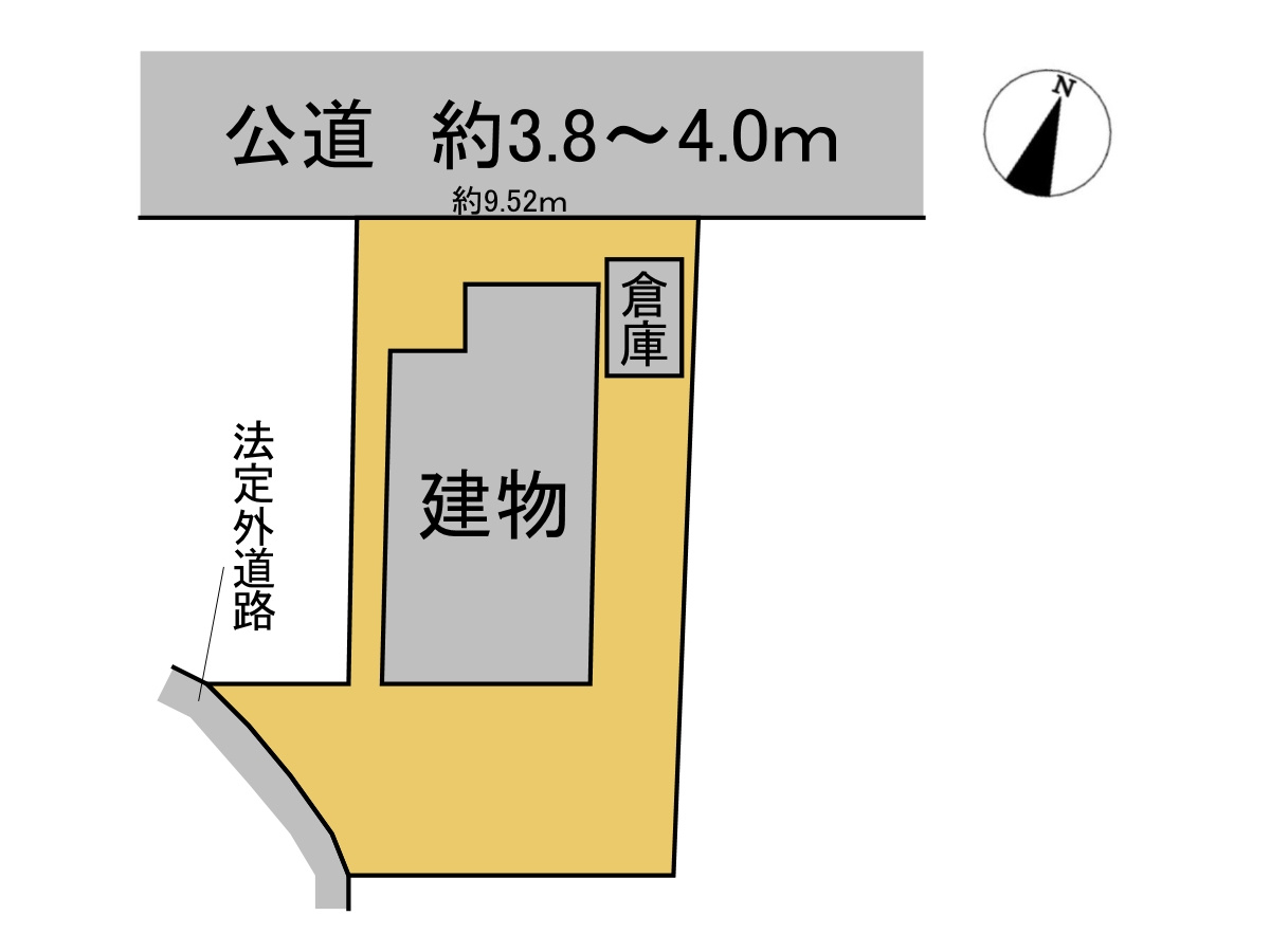 中古戸建　不破郡垂井町　昭和48年築の区画図
