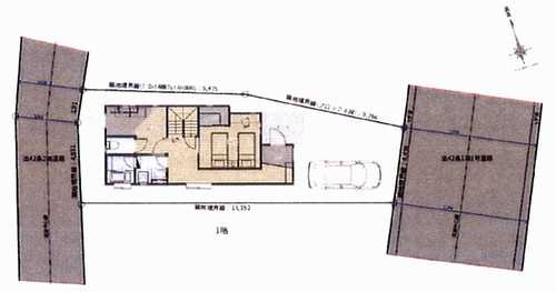 茅ヶ崎市中海岸4丁目　中古戸建　の区画図