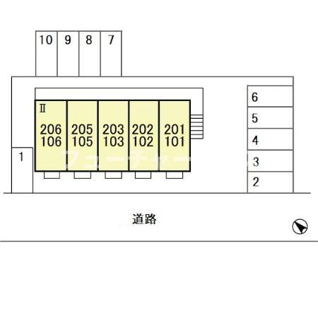ブライトハイツ　Ⅱの区画図