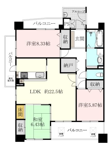 PEACEマンション山越の間取り