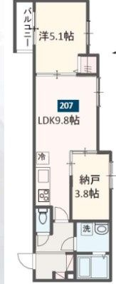 MELDIA八広Ⅴの間取り