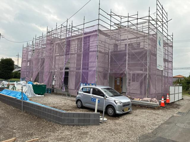 【外観】 | リーブルガーデン.S高崎市中豊岡町第5ー② | （建築中現地）