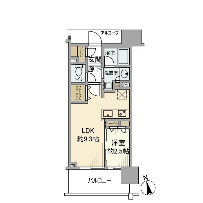 プラウド難波の間取り