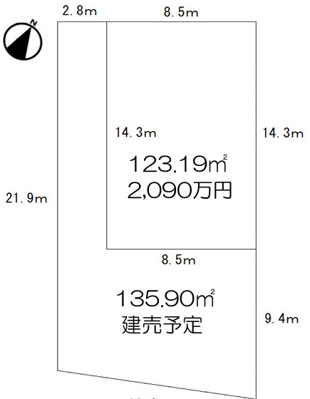 神戸市西区春日台１丁目　土地の土地図