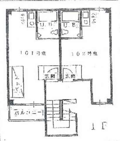 ネイティブ西宮の間取り|1階平面図です