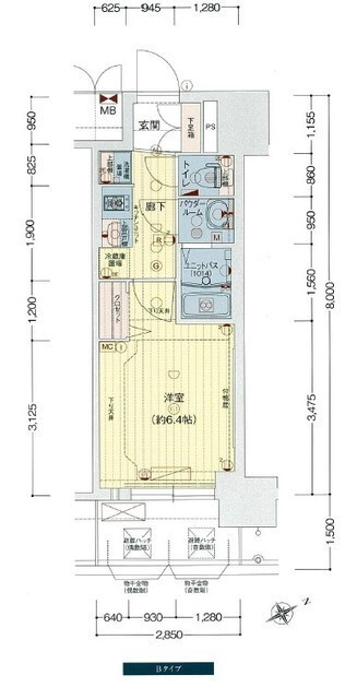 プレサンスＯＳＡＫＡ　ＤＯＭＥＣＩＴＹビーツの間取り