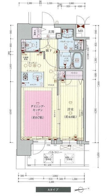 プレサンス四天王寺前夕陽ヶ丘の間取り