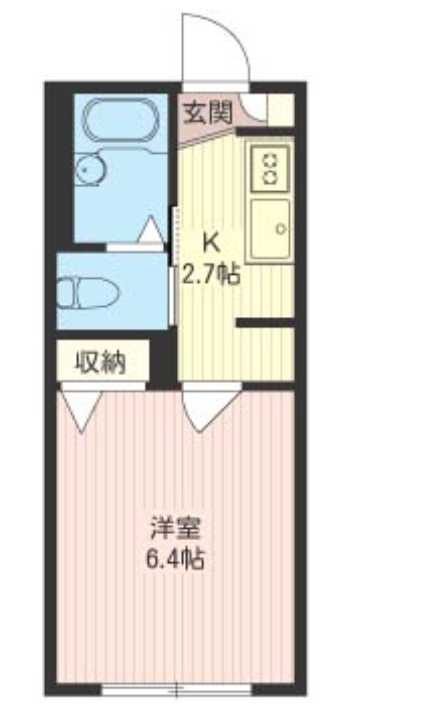 シャーメゾン三軒茶屋　最上階　ネット無料　TVドアホンの間取り