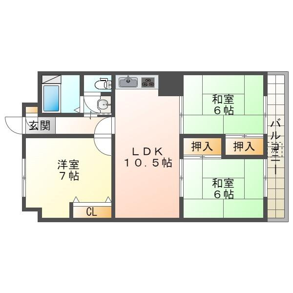 上高丸北住宅の間取り