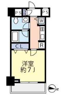 スカイコートパレス大島の間取り