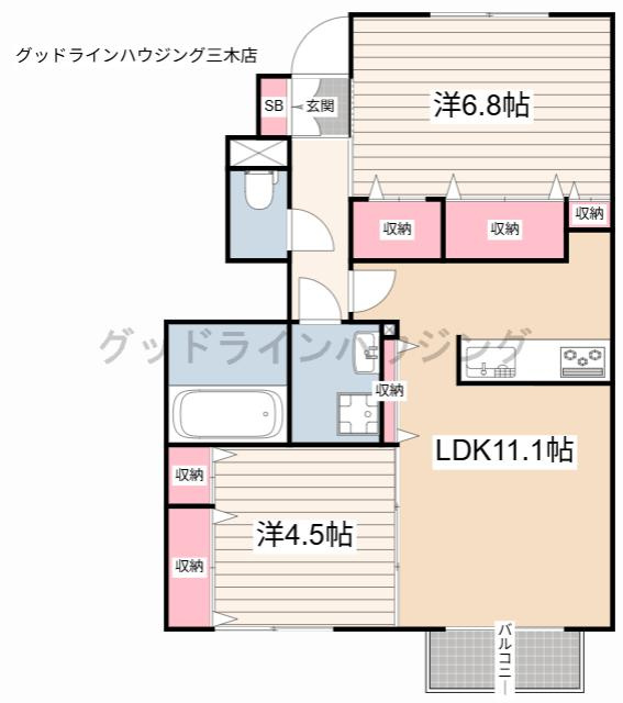 セジュール加佐B棟